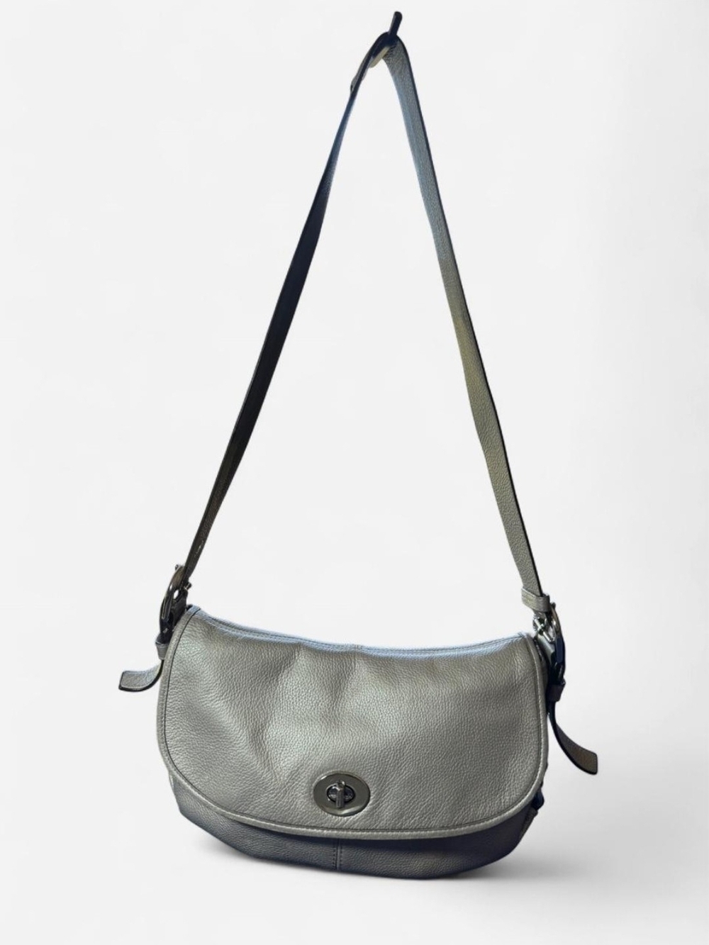 Coach Leather Crossbody Shoulder Bag in Gray
